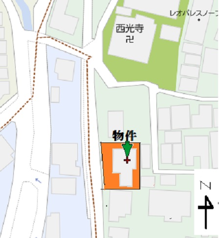 東大阪市吉原１丁目の周辺図です。